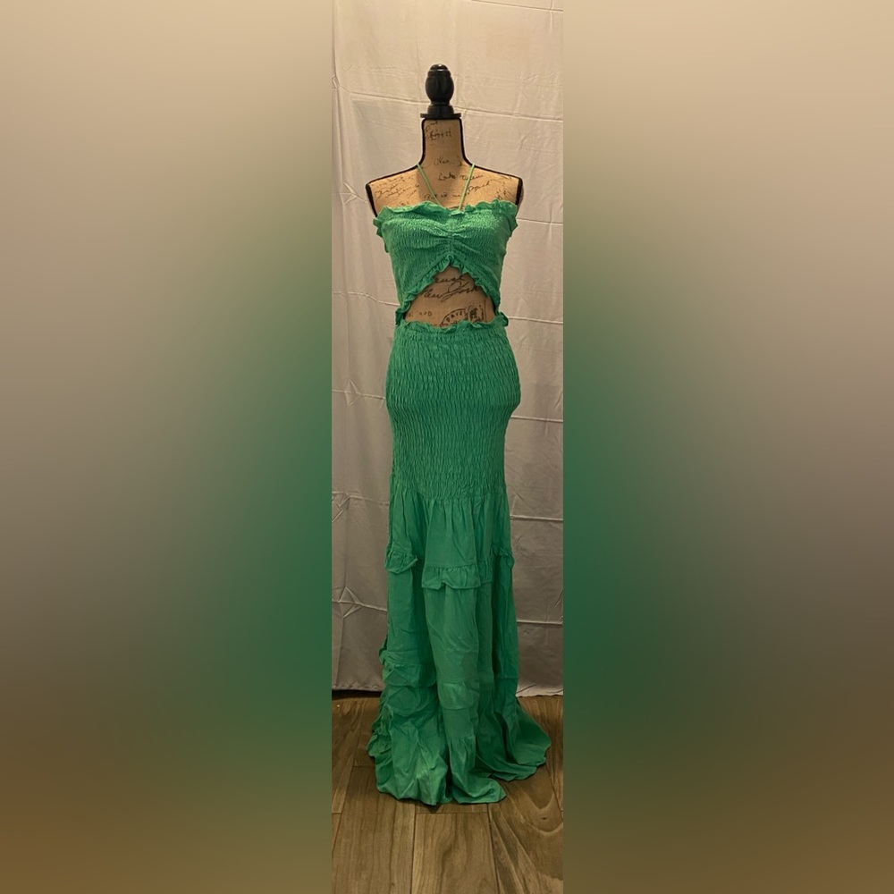 Large Bright Green Party Dress